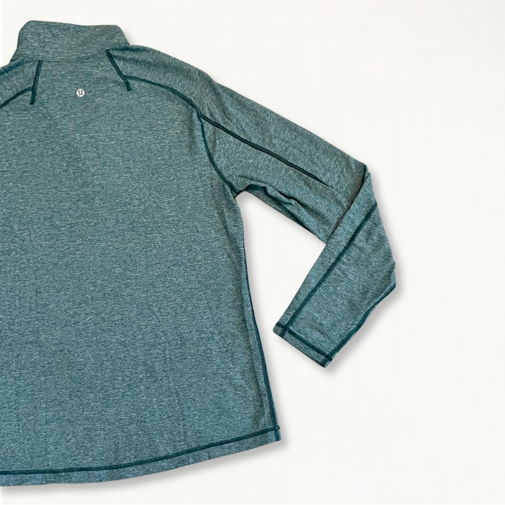 Lululemon Surge Warm 1/2 Zip Silver Heathered Defender Size M/L - Picture 11 of 16